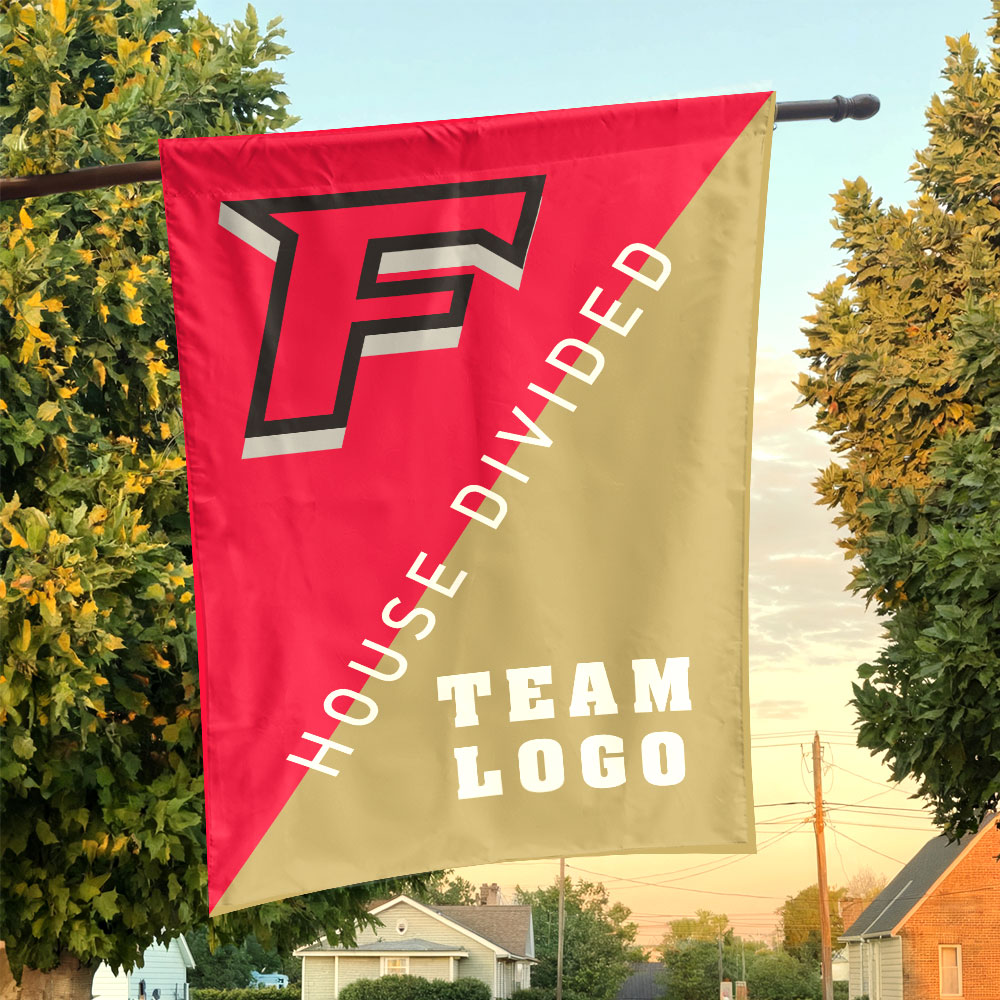 Stags vs Custom Team House Divided Flag, Personalized Split Flag Stags vs Custom Team House Divided Flag, Personalized Split Flag