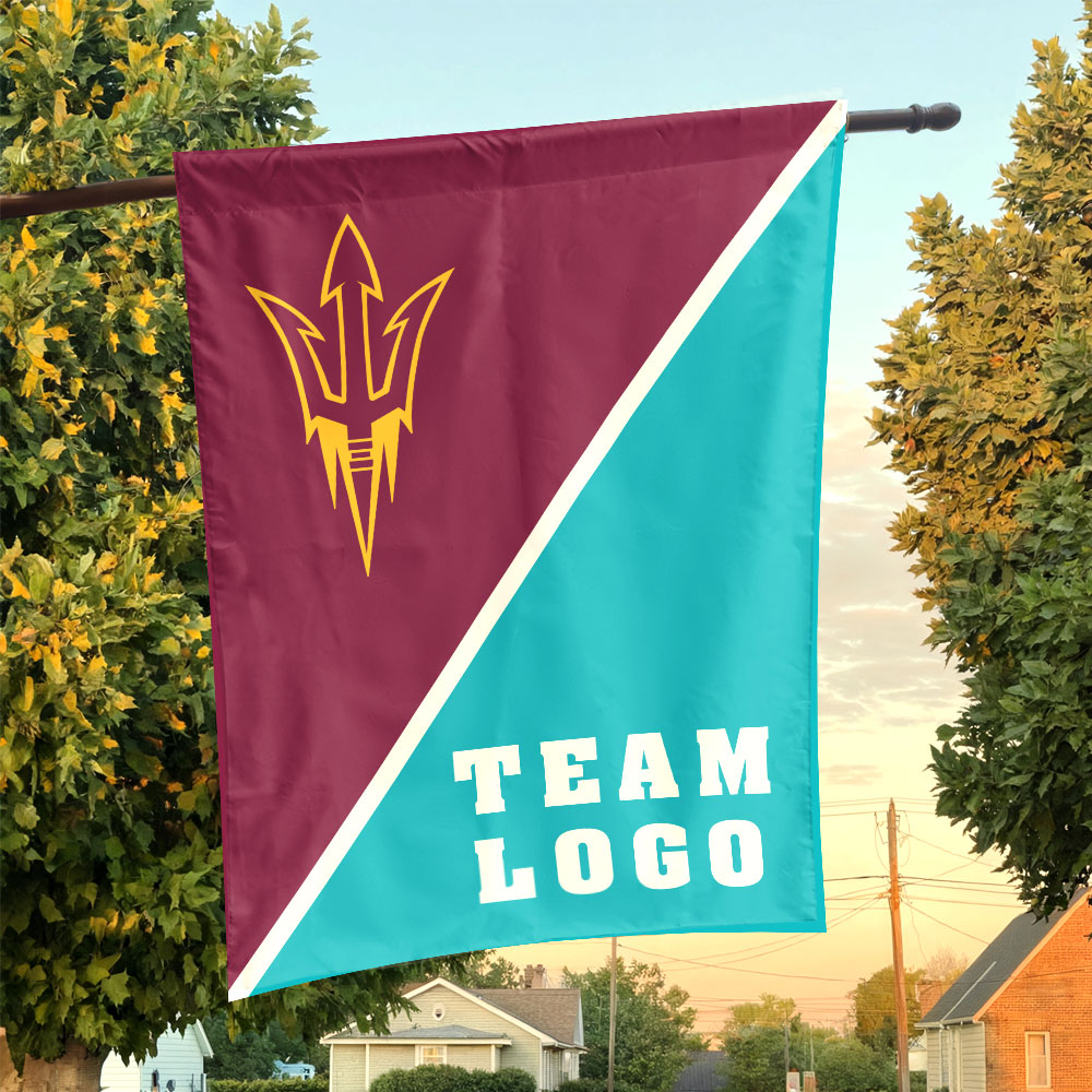 Sun Devils vs Custom Team House Divided Flag, College Custom Flag Sun Devils vs Custom Team House Divided Flag, College Custom Flag