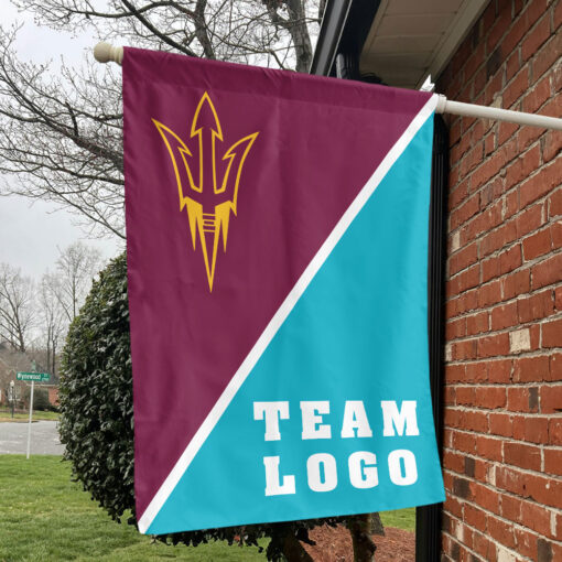Sun Devils vs Custom Team House Divided Flag, College Custom Flag Sun Devils vs Custom Team House Divided Flag, College Custom Flag