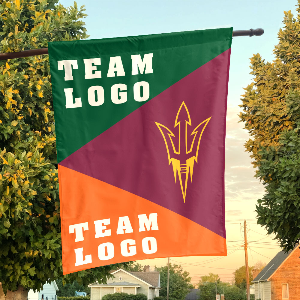 Sun Devils vs Custom Team House Divided Flag, Custom College Flag Sun Devils vs Custom Team House Divided Flag, Custom College Flag
