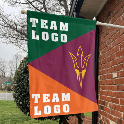 Sun Devils vs Custom Team House Divided Flag, Custom College Flag Sun Devils vs Custom Team House Divided Flag, Custom College Flag