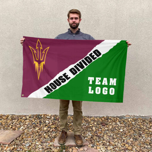 Sun Devils vs Custom Team House Divided Flag, Custom House Flag Sun Devils vs Custom Team House Divided Flag, Custom House Flag