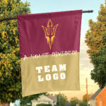 Sun Devils vs Custom Team House Divided Flag, Custom Rivalry Flag