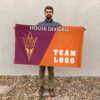 Sun Devils vs Custom Team House Divided Flag, Custom Split Flag