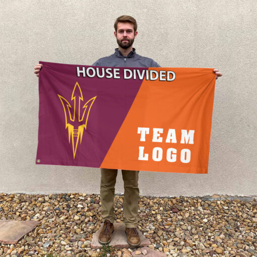 Sun Devils vs Custom Team House Divided Flag, Custom Split Flag