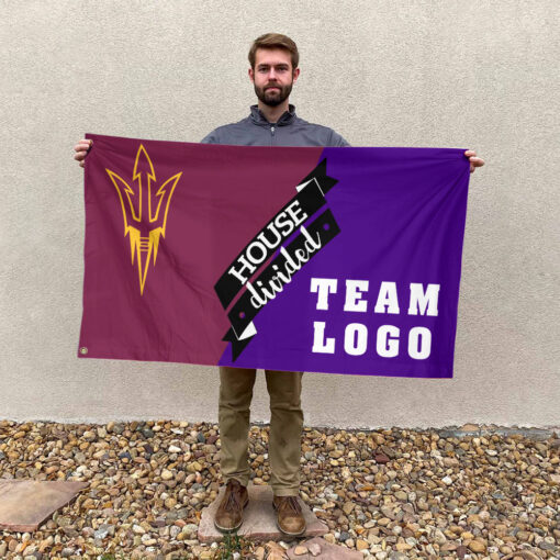 Sun Devils vs Custom Team House Divided Flag, Custom Team Flag