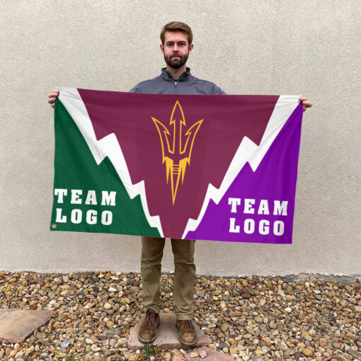 Sun Devils vs Custom Team House Divided Flag, NCAA College Flag
