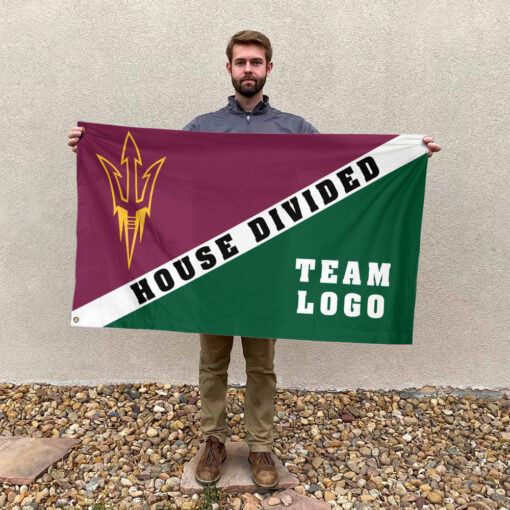 Sun Devils vs Custom Team House Divided Flag, NCAA Custom Flag