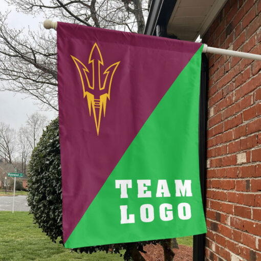 Sun Devils vs Custom Team House Divided Flag, NCAA House Flag
