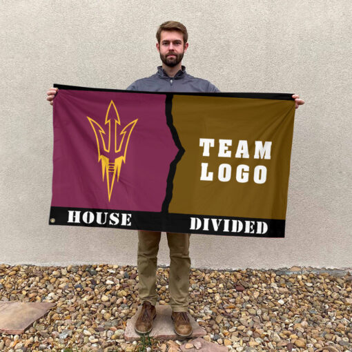 Sun Devils vs Custom Team House Divided Flag, NCAA Rivalry Flag