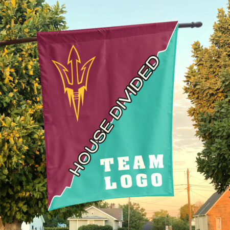 Sun Devils vs Custom Team House Divided Flag, NCAA Split Flag