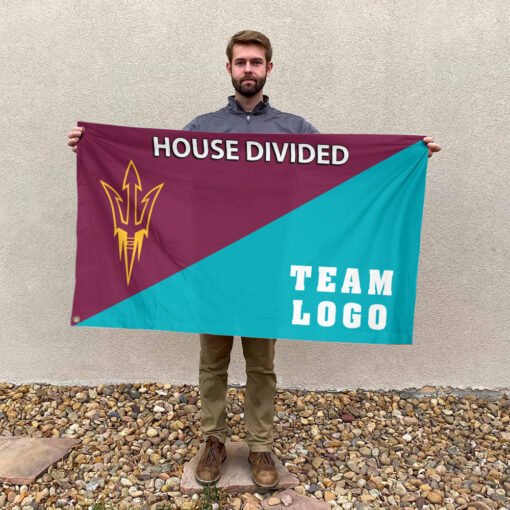Sun Devils vs Custom Team House Divided Flag, NCAA Team Flag