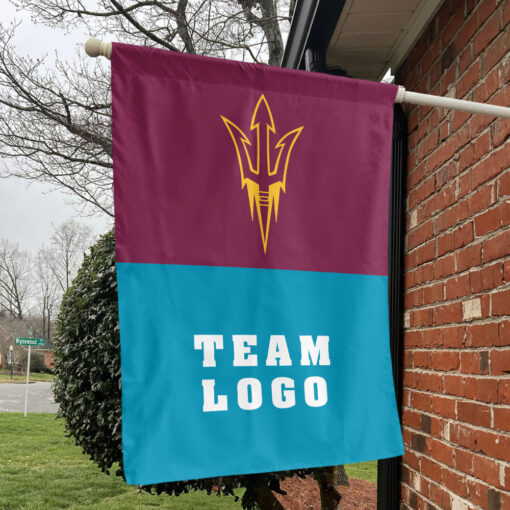 Sun Devils vs Custom Team House Divided Flag, NCAA Two Team Flag