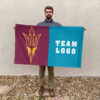 Sun Devils vs Custom Team House Divided Flag, NCAA Two Team Flag