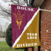 Sun Devils vs Custom Team House Divided Flag, Personalized House Flag