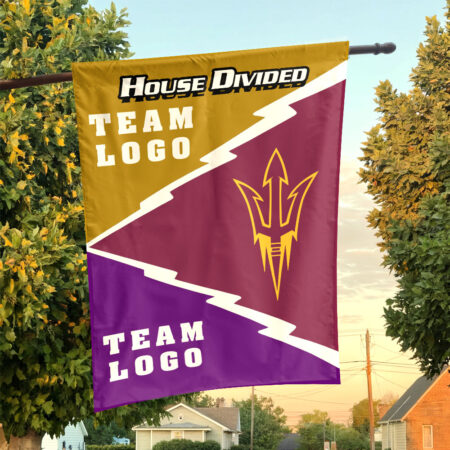 Sun Devils vs Custom Team House Divided Flag, Personalized NCAA Flag