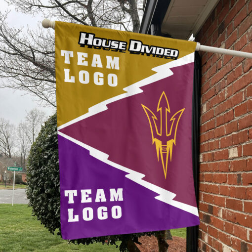 Sun Devils vs Custom Team House Divided Flag, Personalized NCAA Flag