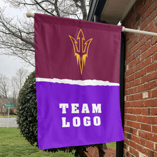 Sun Devils vs Custom Team House Divided Flag, Personalized Spirit Flag
