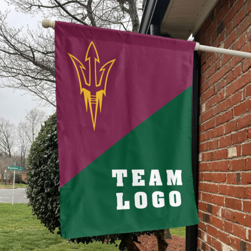 Sun Devils vs Custom Team House Divided Flag, Personalized Split Flag