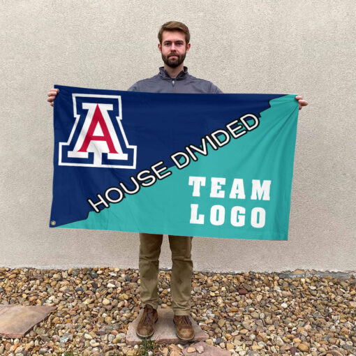 Wildcats vs Custom Team House Divided Flag, College Custom Flag