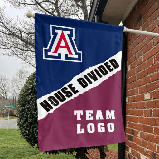 Wildcats vs Custom Team House Divided Flag, Custom Rivalry Flag