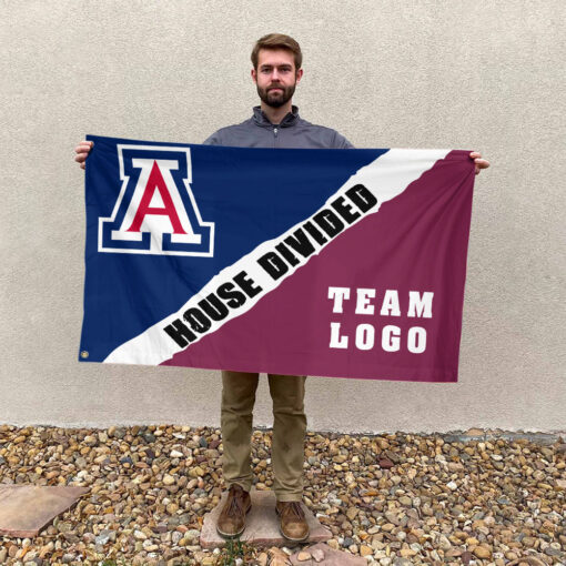 Wildcats vs Custom Team House Divided Flag, Custom Rivalry Flag
