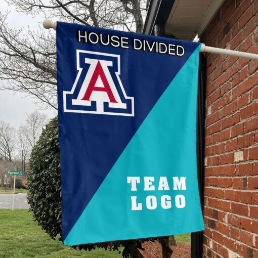 Wildcats vs Custom Team House Divided Flag, Custom Team Flag Wildcats vs Custom Team House Divided Flag, Custom Team Flag