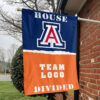 Wildcats vs Custom Team House Divided Flag, NCAA College Flag