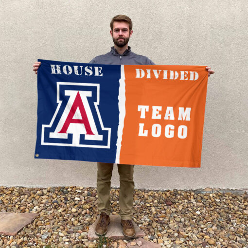 Wildcats vs Custom Team House Divided Flag, NCAA College Flag