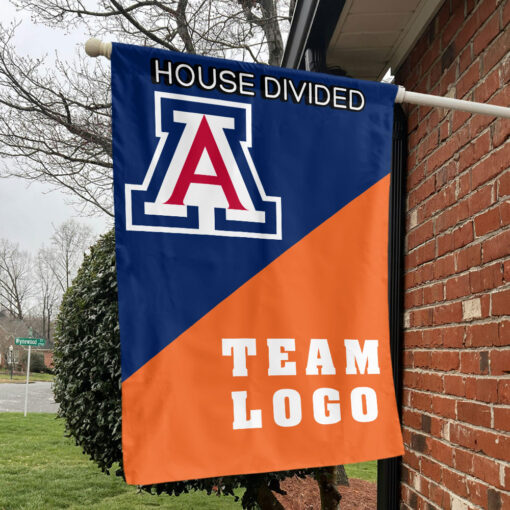 Wildcats vs Custom Team House Divided Flag, NCAA Custom Flag Wildcats vs Custom Team House Divided Flag, NCAA Custom Flag
