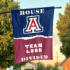 Wildcats vs Custom Team House Divided Flag, NCAA House Flag