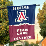 Wildcats vs Custom Team House Divided Flag, NCAA House Flag