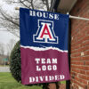 Wildcats vs Custom Team House Divided Flag, NCAA House Flag 1 Wildcats vs Custom Team House Divided Flag, NCAA House Flag