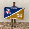 Wildcats vs Custom Team House Divided Flag, NCAA Rivalry Flag 2 Wildcats vs Custom Team House Divided Flag, NCAA Rivalry Flag