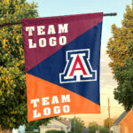 Wildcats vs Custom Team House Divided Flag, NCAA Spirit Flag