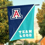 Wildcats vs Custom Team House Divided Flag, NCAA Split Flag