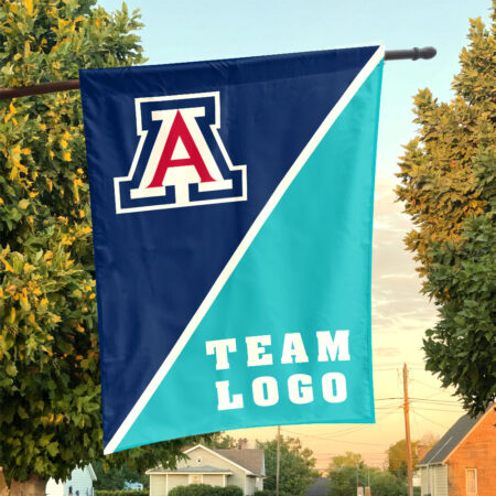 Wildcats vs Custom Team House Divided Flag, NCAA Split Flag