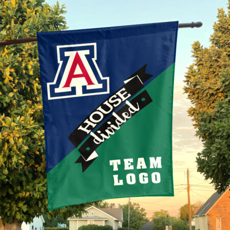 Wildcats vs Custom Team House Divided Flag, NCAA Team Flag
