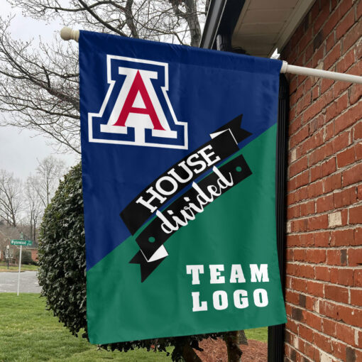 Wildcats vs Custom Team House Divided Flag, NCAA Team Flag