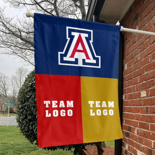 Wildcats vs Custom Team House Divided Flag, NCAA Two Team Flag Wildcats vs Custom Team House Divided Flag, NCAA Two Team Flag