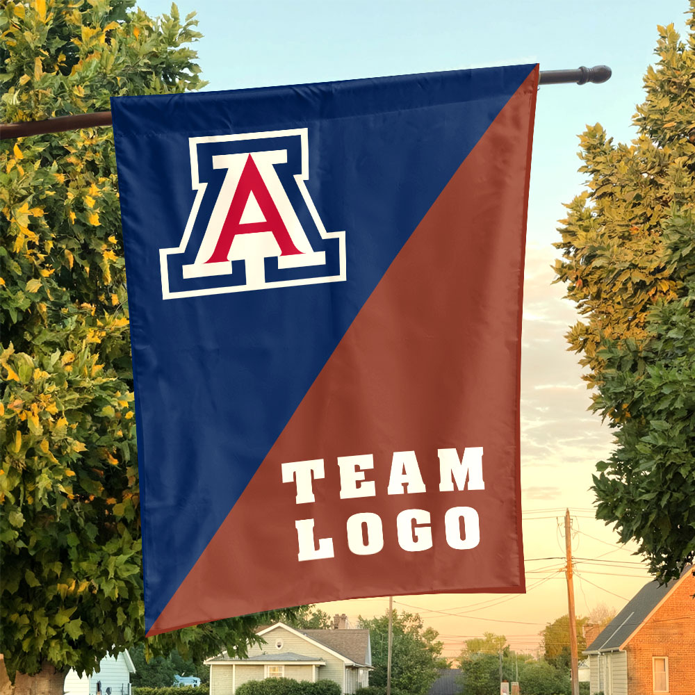 Wildcats vs Custom Team House Divided Flag, Personalized College Flag Wildcats vs Custom Team House Divided Flag, Personalized College Flag