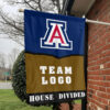 Wildcats vs Custom Team House Divided Flag, Personalized House Flag 1 Wildcats vs Custom Team House Divided Flag, Personalized House Flag