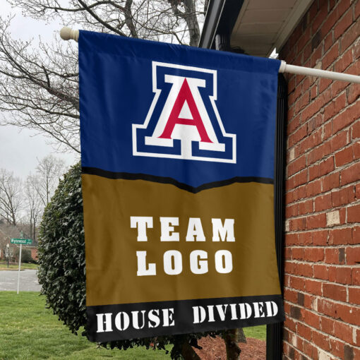 Wildcats vs Custom Team House Divided Flag, Personalized House Flag Wildcats vs Custom Team House Divided Flag, Personalized House Flag
