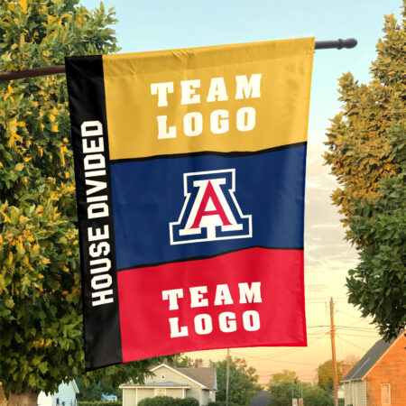 Wildcats vs Custom Team House Divided Flag, Personalized Spirit Flag