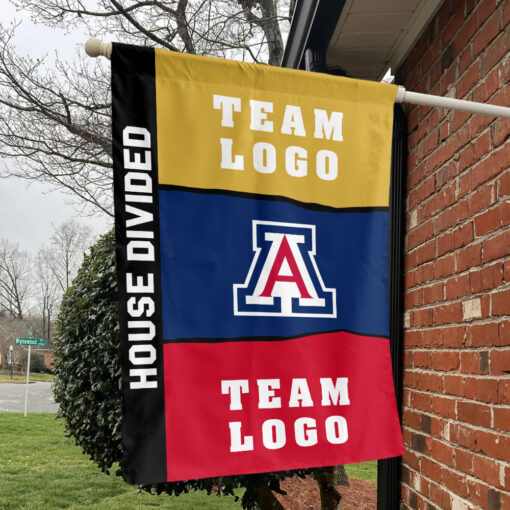 Wildcats vs Custom Team House Divided Flag, Personalized Spirit Flag Wildcats vs Custom Team House Divided Flag, Personalized Spirit Flag