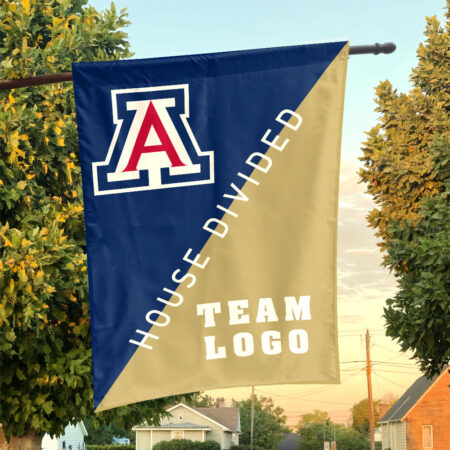 Wildcats vs Custom Team House Divided Flag, Personalized Split Flag