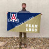 Wildcats vs Custom Team House Divided Flag, Personalized Split Flag 2 Wildcats vs Custom Team House Divided Flag, Personalized Split Flag
