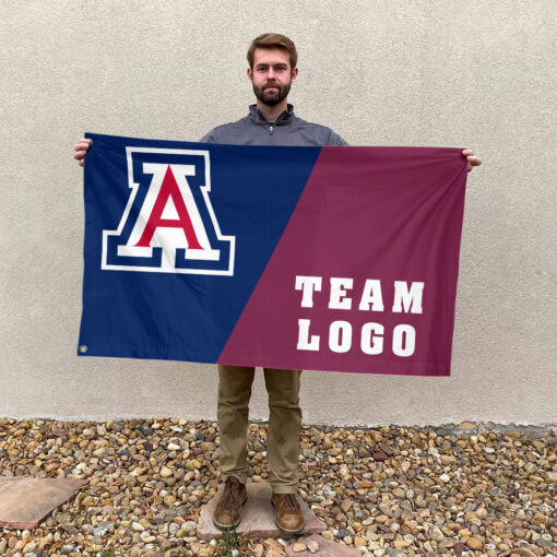 Wildcats vs Custom Team House Divided Flag, Personalized Team Flag Wildcats vs Custom Team House Divided Flag, Personalized Team Flag