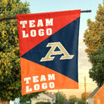 Zips vs Custom Team House Divided Flag, NCAA Spirit Flag
