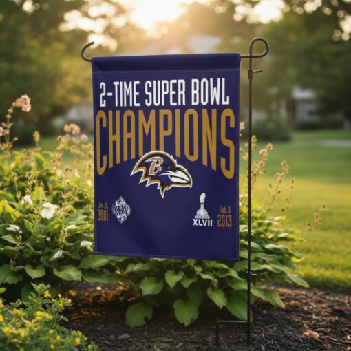 Baltimore Ravens 3×5 Flag 2 Time Super Bowl Champions